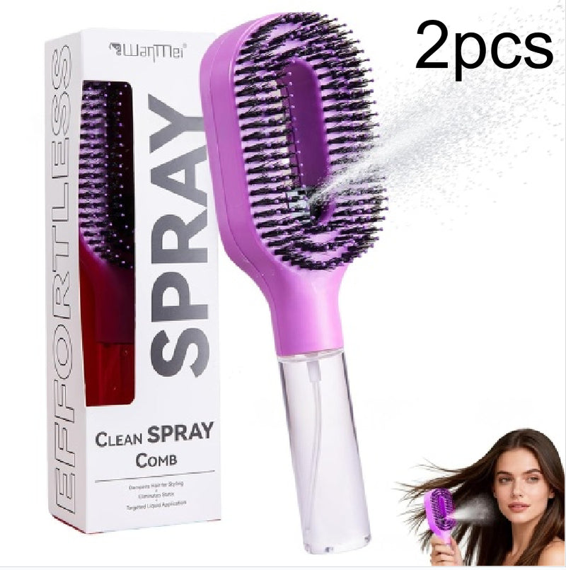 One-Click Spray Anti-Frizz Hair Brush