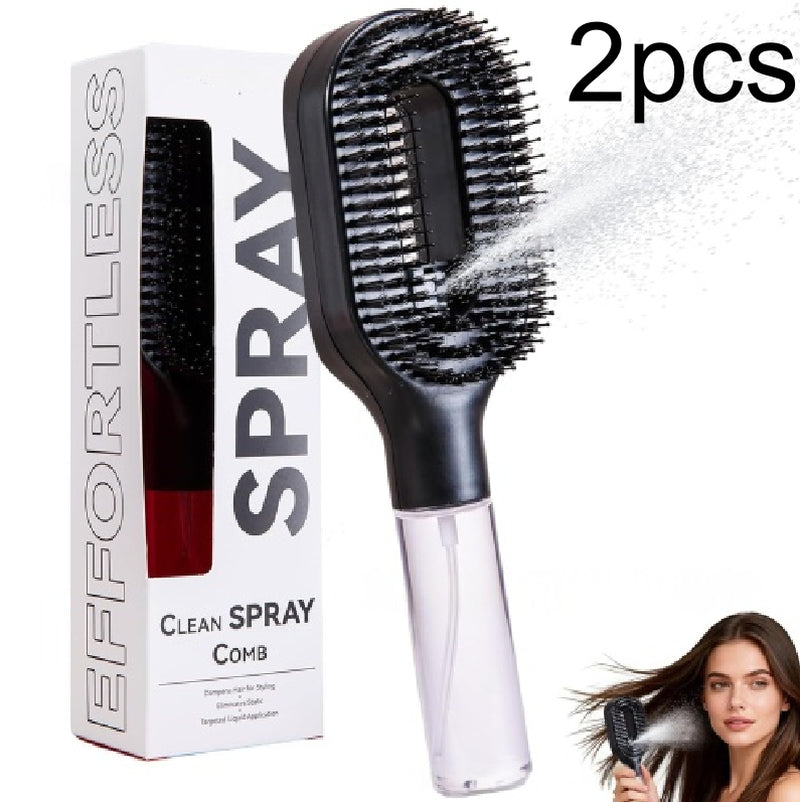 One-Click Spray Anti-Frizz Hair Brush