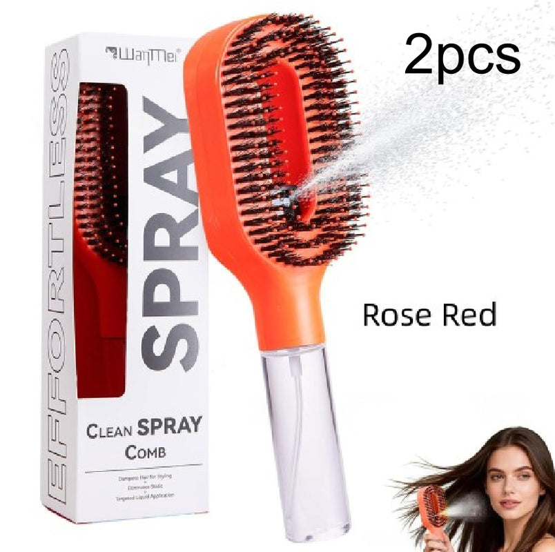 One-Click Spray Anti-Frizz Hair Brush