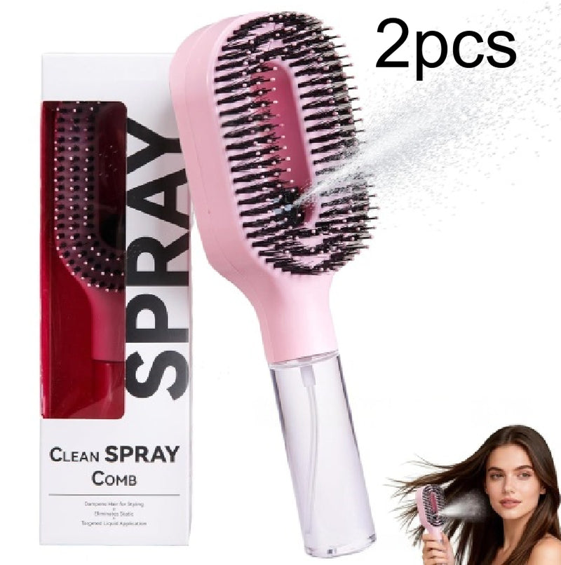 One-Click Spray Anti-Frizz Hair Brush